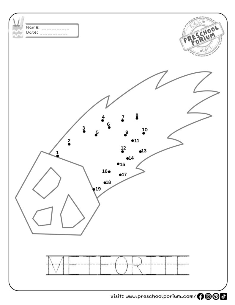 9 Free Space Connect the Dots Printable for Preschoolers