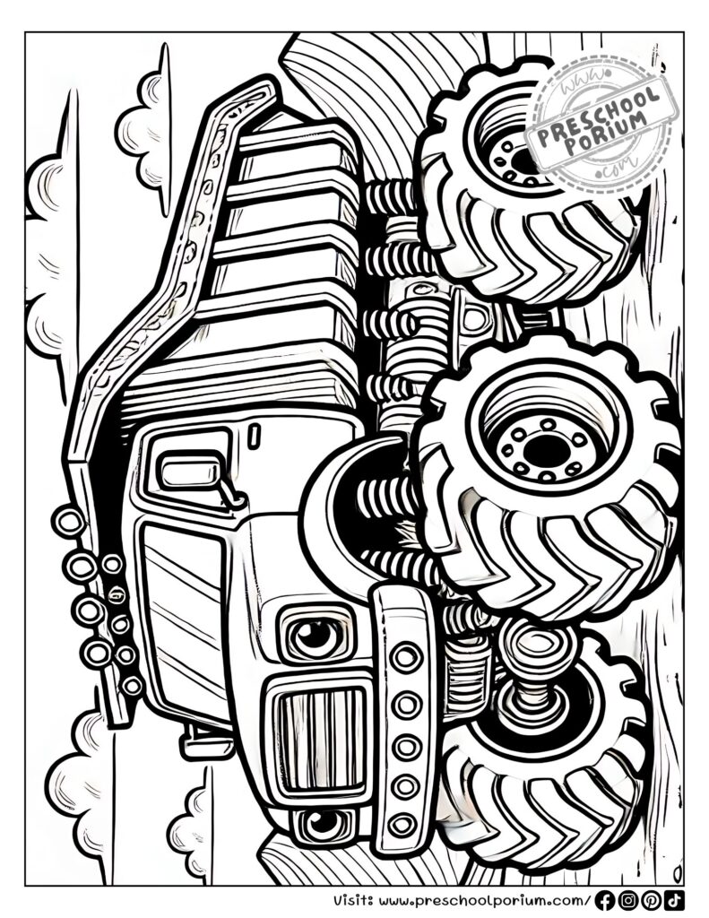 12 Dump Truck Coloring Pages with Free PDF Printable